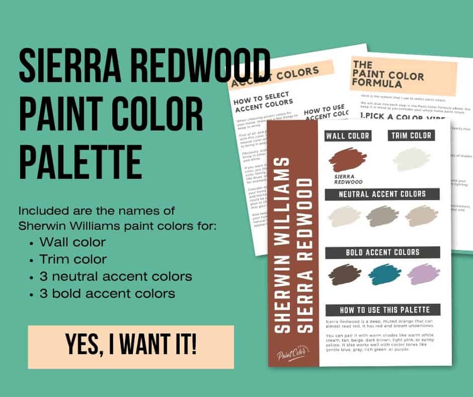 Sherwin Williams Sierra Redwood Paint Palette