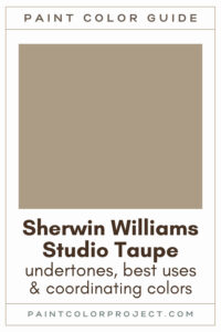 Sherwin Williams Studio Taupe Paint Color Guide