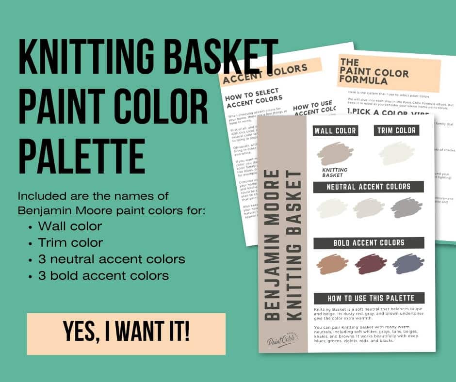 Benjamin Moore Knitting Basket Paint Palette