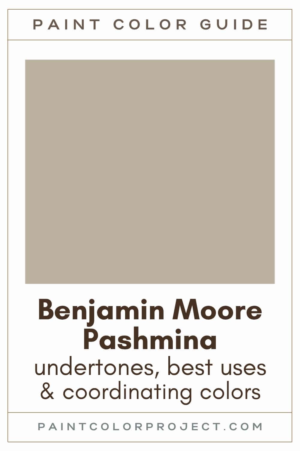 Benjamin Moore Pashmina Paint Color Guide