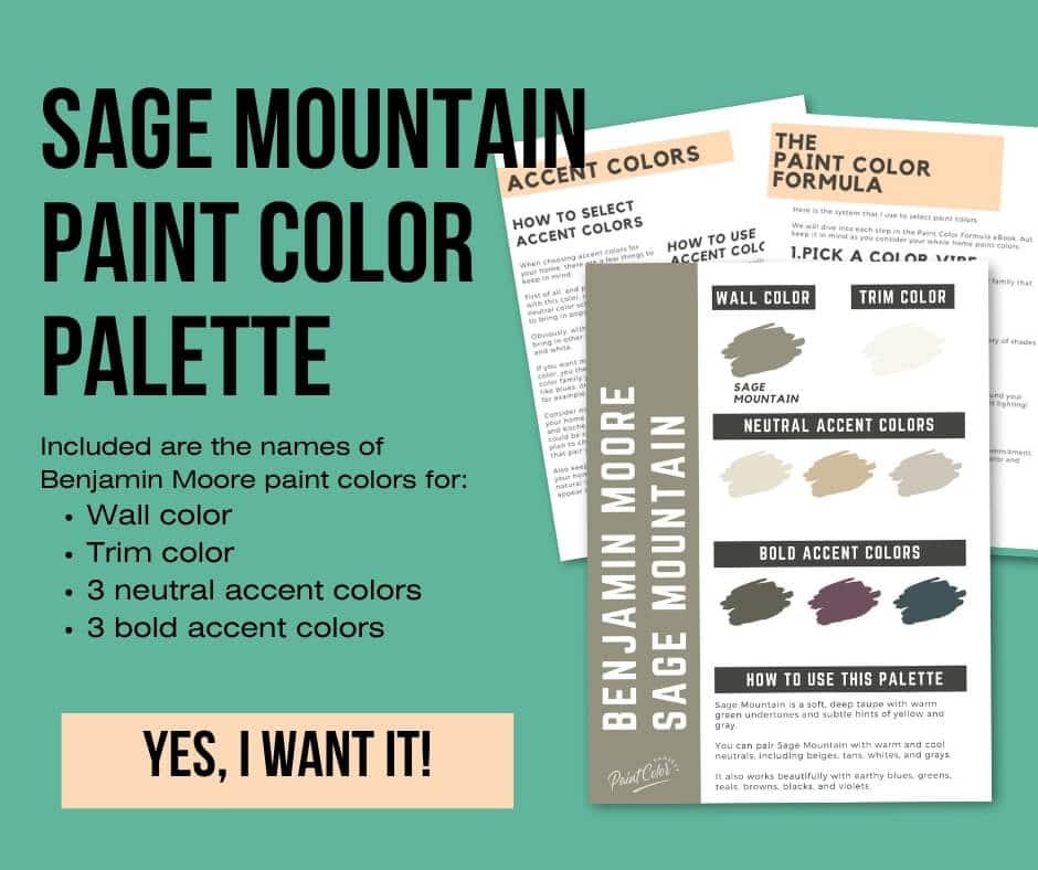 Benjamin Moore Sage Mountain Paint Palette