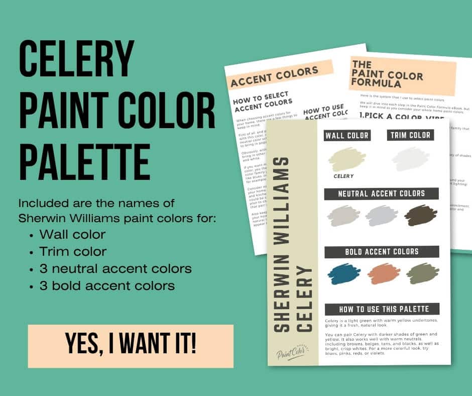 Sherwin Williams Celery Paint Palette