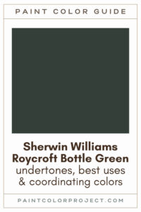 Sherwin Williams Roycroft Bottle Green Paint Color Guide
