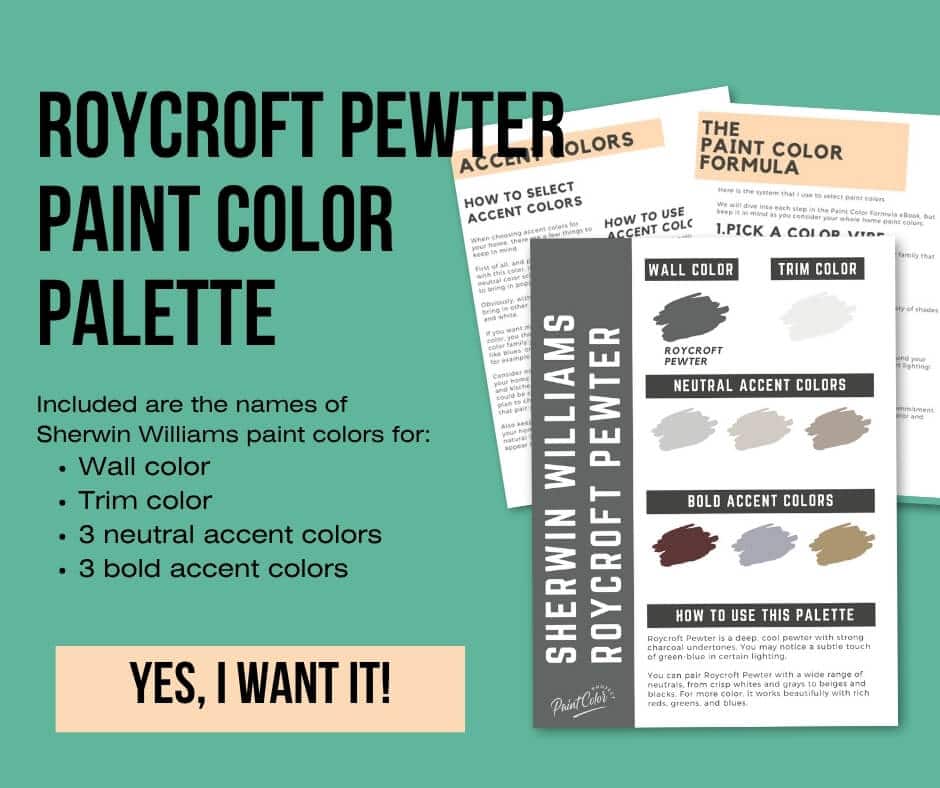Sherwin Williams Roycroft Pewter Paint Palette