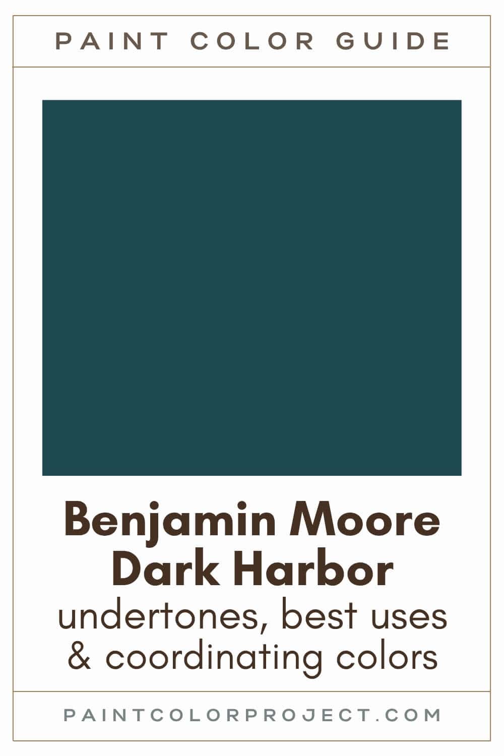 Benjamin Moore Dark Harbor Paint Color Guide