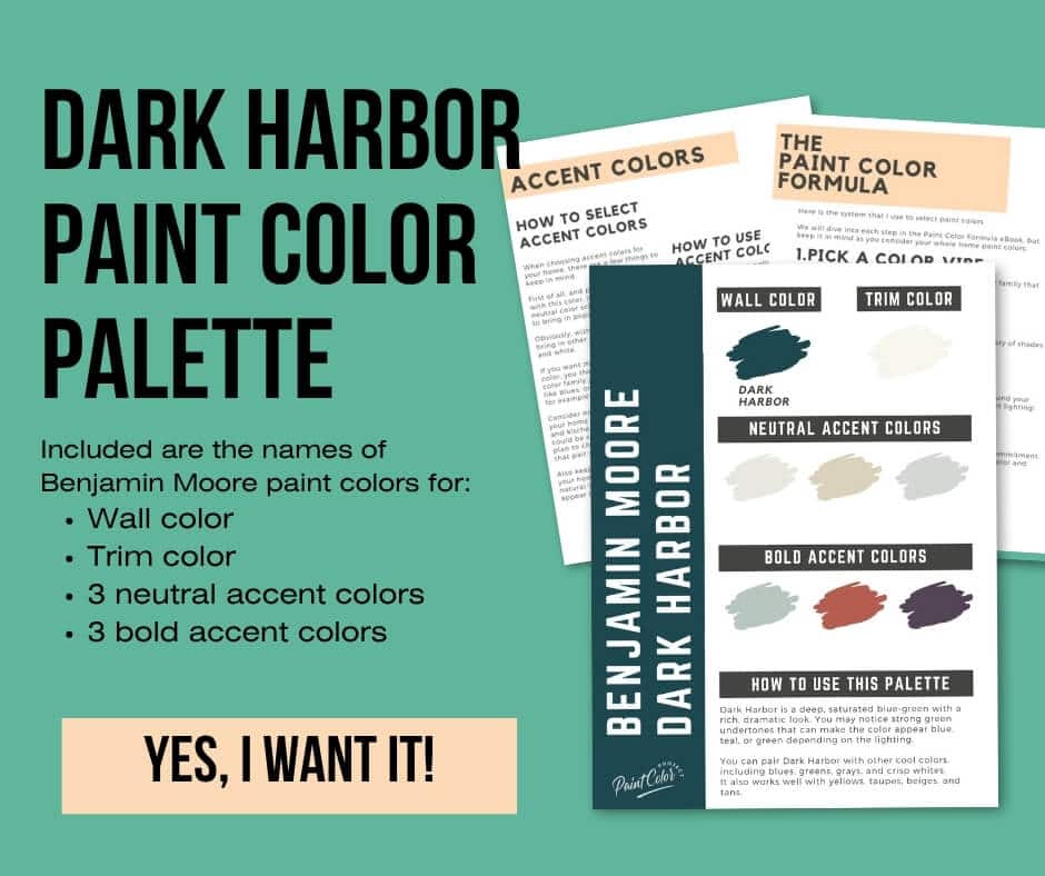 Benjamin Moore Dark Harbor Paint Palette