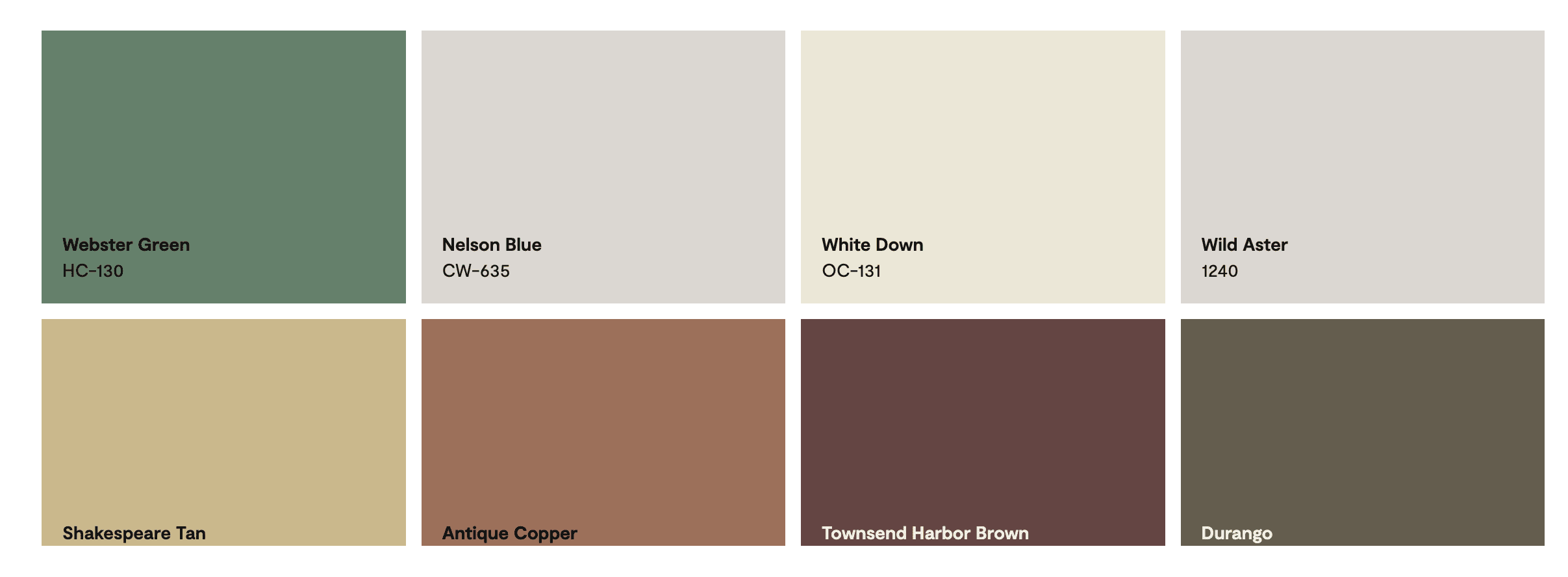 The Benjamin Moore 2027 Color Trends Palette
