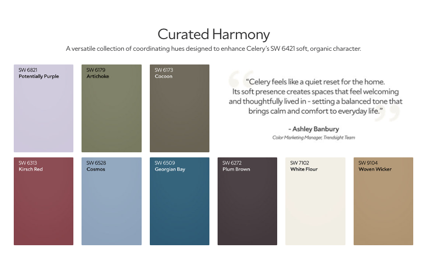 The Behr 2027 Color Trends Palette