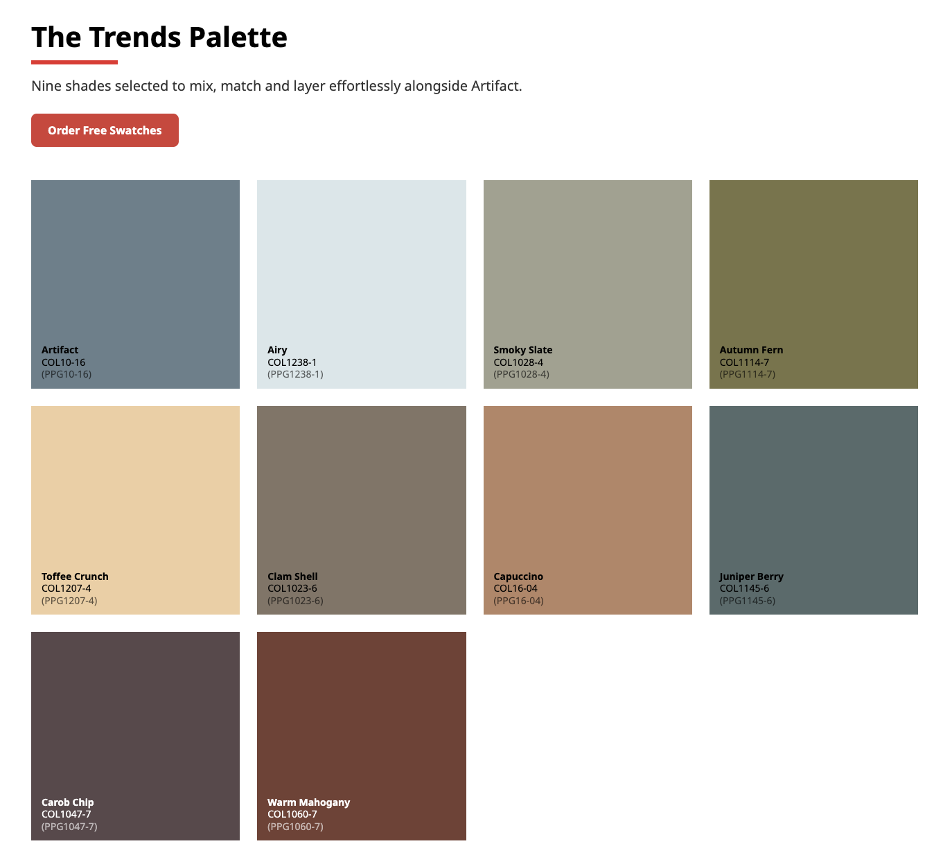 glidden 2027 color trends